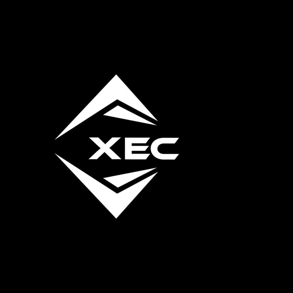 XEC abstract technology logo design on Black background. XEC creative initials letter logo concept. vector