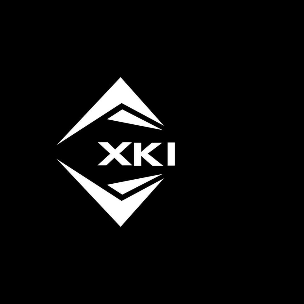 Diseño de logotipo de tecnología abstracta xki sobre fondo negro. concepto de logotipo de letra de iniciales creativas xki. vector