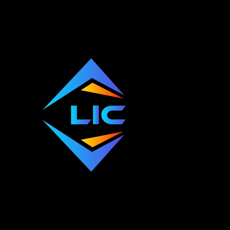 diseño de logotipo de tecnología abstracta lic sobre fondo negro. concepto de logotipo de letra de iniciales creativas lic. vector