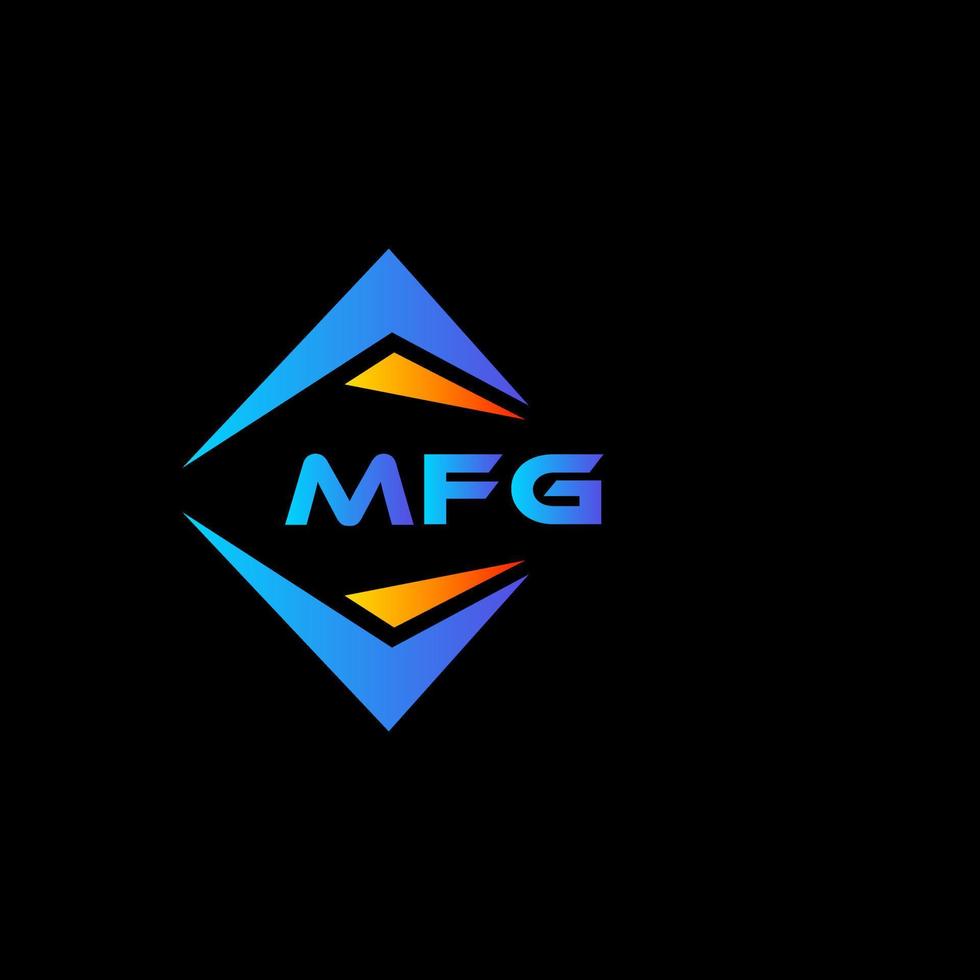 diseño de logotipo de tecnología abstracta mfg sobre fondo negro. Concepto de logotipo de letra de iniciales creativas mfg. vector