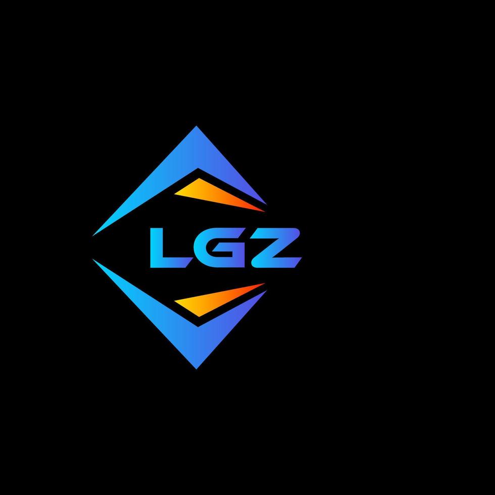 diseño de logotipo de tecnología abstracta lgz sobre fondo negro. concepto de logotipo de letra de iniciales creativas lgz. vector