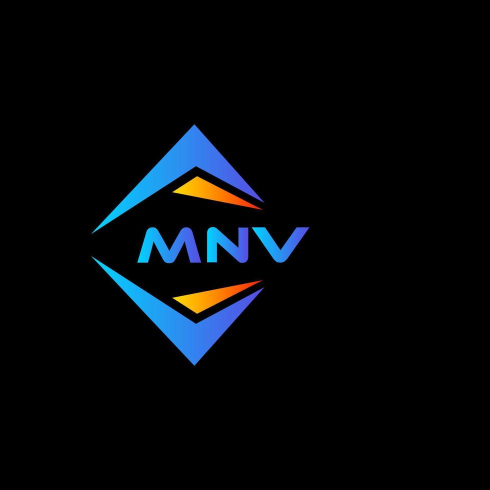 diseño de logotipo de tecnología abstracta mnv sobre fondo negro. concepto de logotipo de letra de iniciales creativas mnv. vector