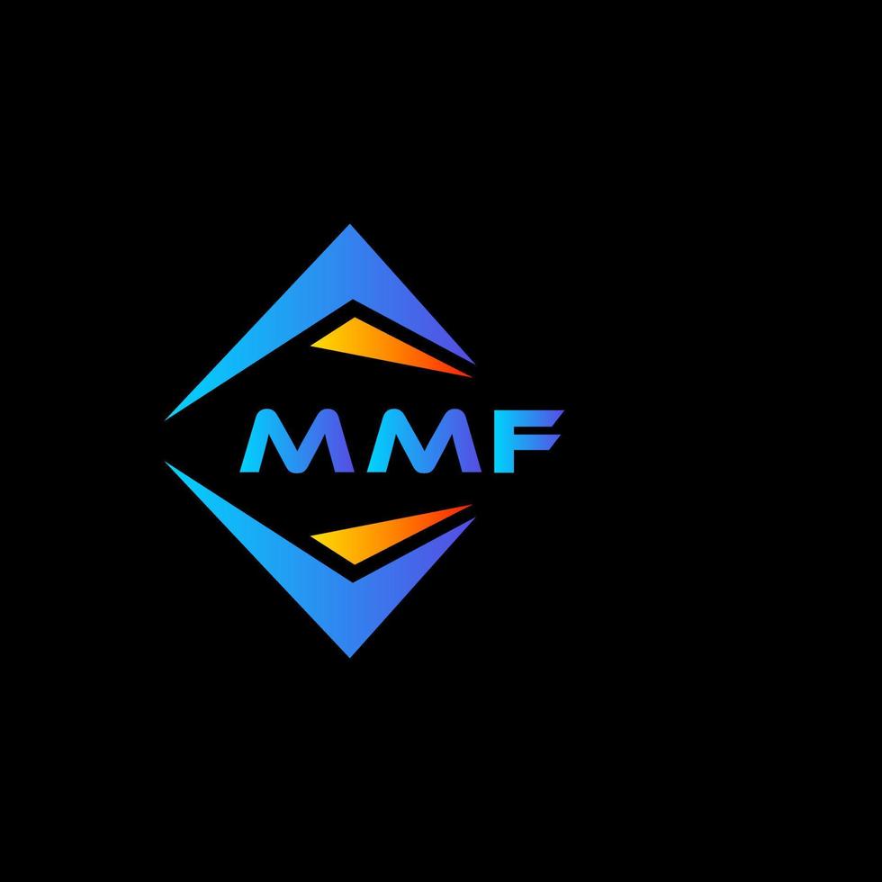 MMF abstract technology logo design on Black background. MMF creative initials letter logo concept. vector