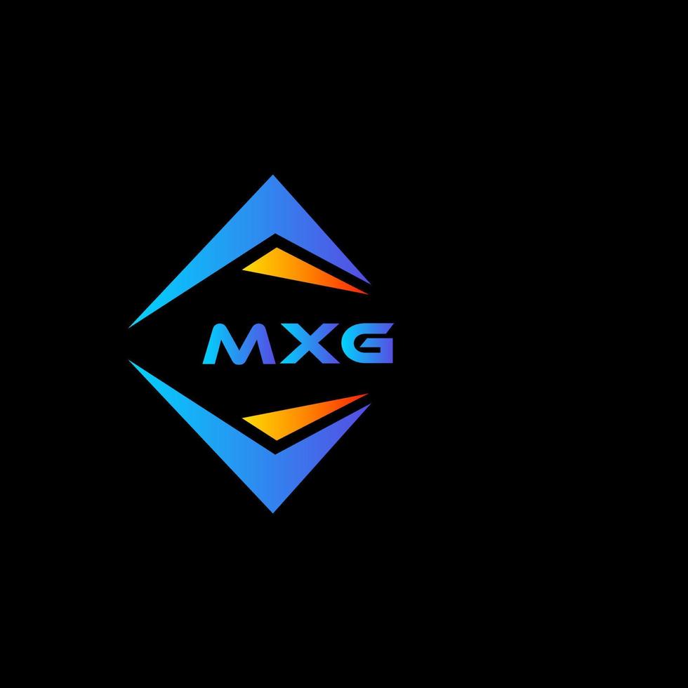 mxg diseño de logotipo de tecnología abstracta sobre fondo negro. concepto de logotipo de letra de iniciales creativas mxg. vector