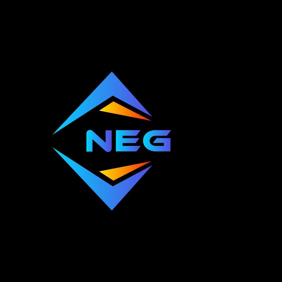 neg diseño de logotipo de tecnología abstracta sobre fondo negro. concepto de logotipo de letra inicial creativa neg. vector