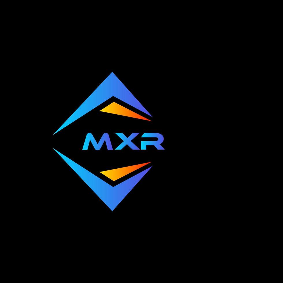 MXR abstract technology logo design on Black background. MXR creative initials letter logo concept. vector