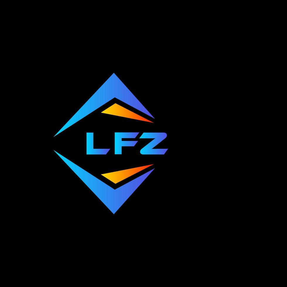 Diseño de logotipo de tecnología abstracta lfz sobre fondo negro. Concepto de logotipo de letra de iniciales creativas lfz. vector