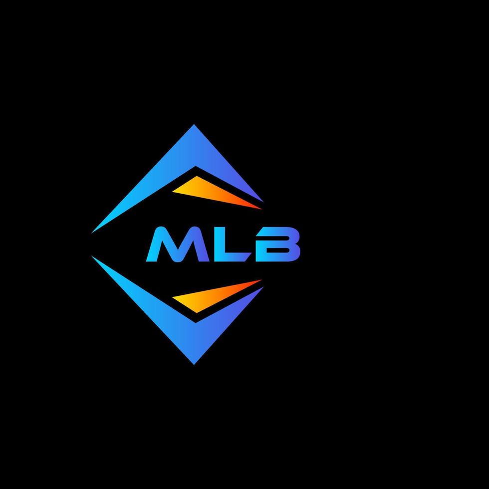 diseño de logotipo de tecnología abstracta mlb sobre fondo negro. concepto de logotipo de letra de iniciales creativas de mlb. vector