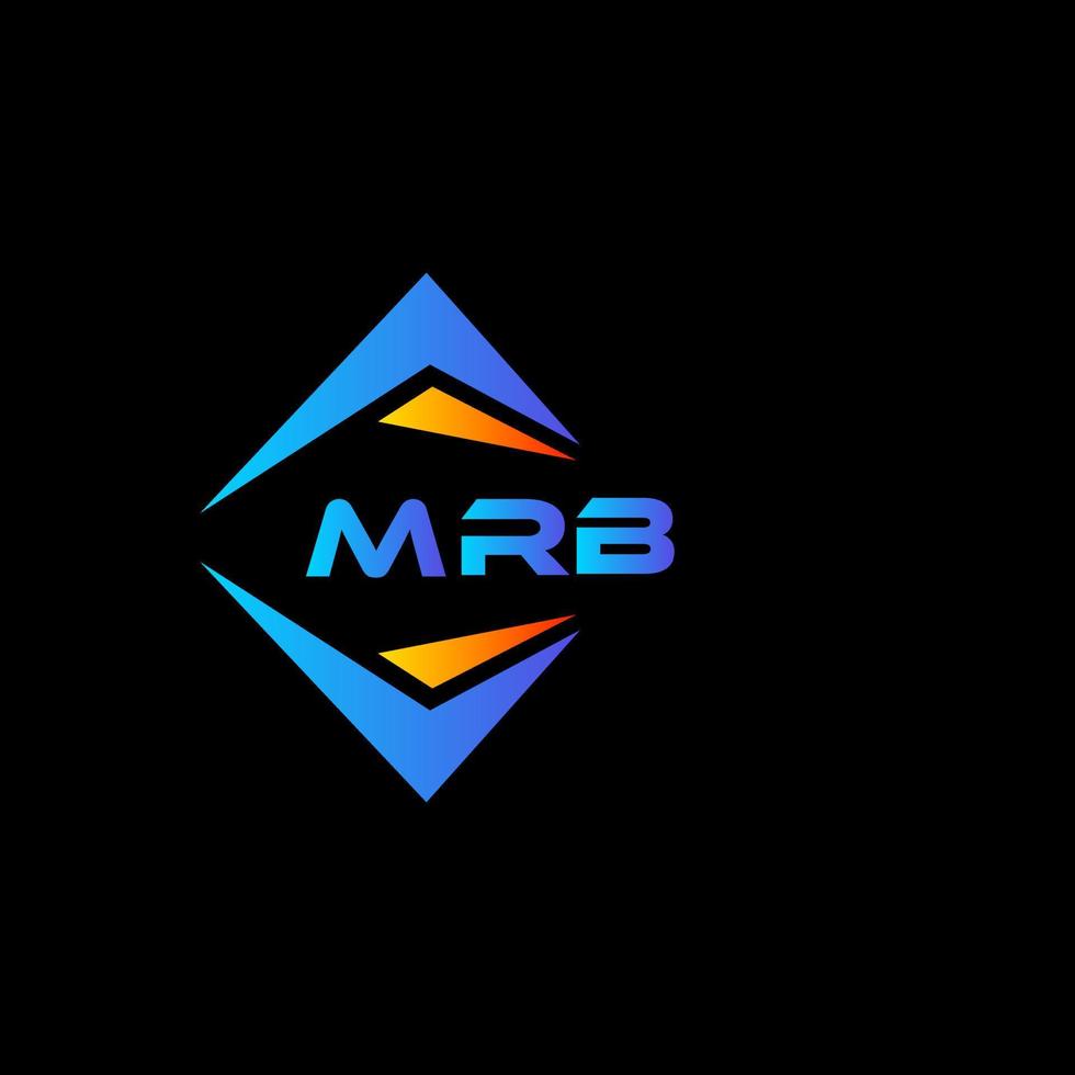 diseño de logotipo de tecnología abstracta mrb sobre fondo negro. mrb creative iniciales carta logo concepto. vector