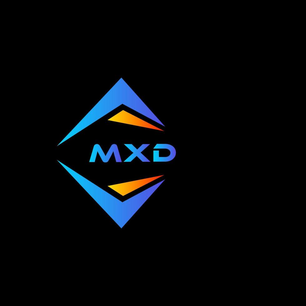 diseño de logotipo de tecnología abstracta mxd sobre fondo negro. concepto de logotipo de letra de iniciales creativas mxd. vector