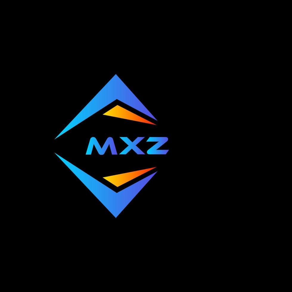 diseño de logotipo de tecnología abstracta mxz sobre fondo negro. concepto de logotipo de letra de iniciales creativas mxz. vector