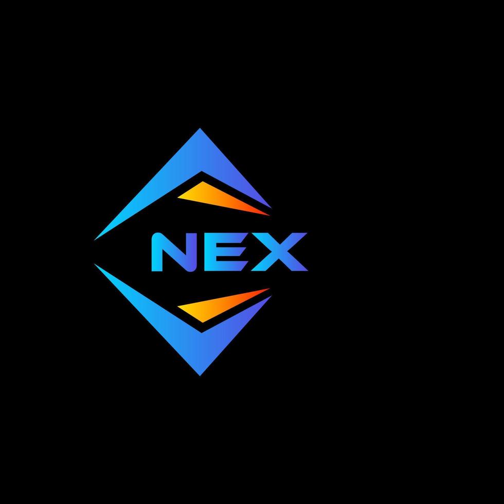 NEX abstract technology logo design on Black background. NEX creative initials letter logo concept. vector