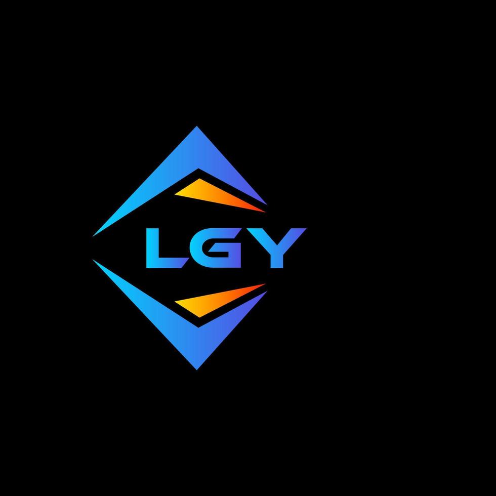 diseño de logotipo de tecnología abstracta lgy sobre fondo negro. Concepto de logotipo de letra de iniciales creativas lgy. vector