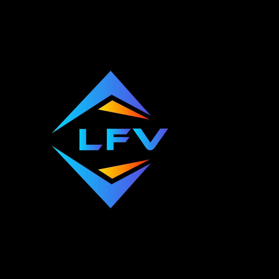 LFV abstract technology logo design on Black background. LFV creative initials letter logo concept. vector