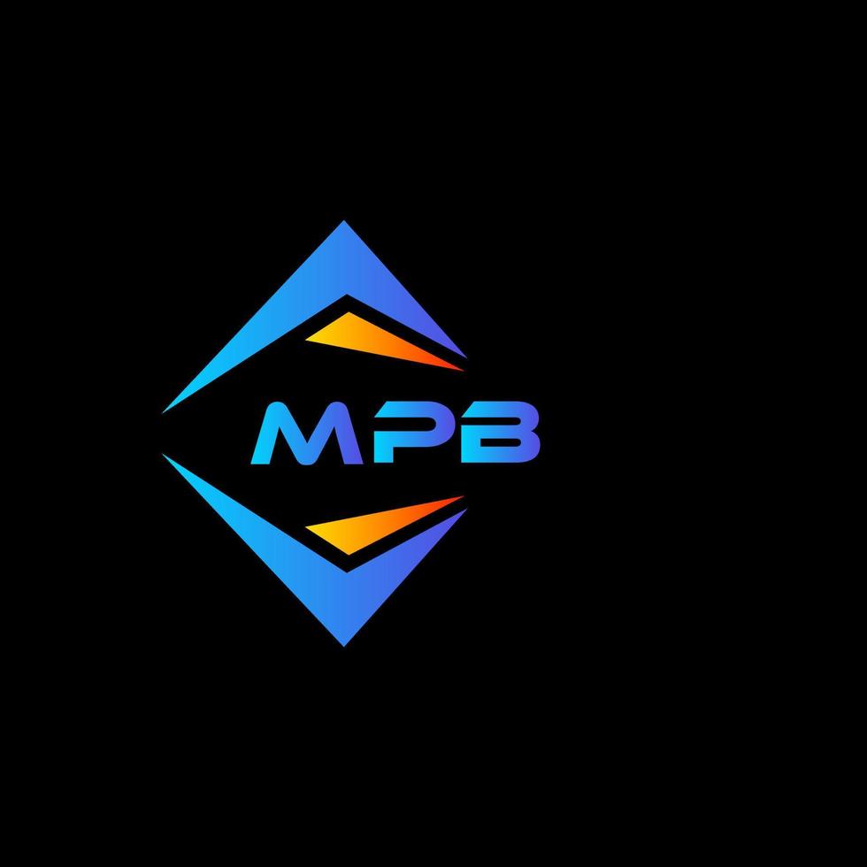 diseño de logotipo de tecnología abstracta mpb sobre fondo negro. concepto de logotipo de letra de iniciales creativas de mpb. vector