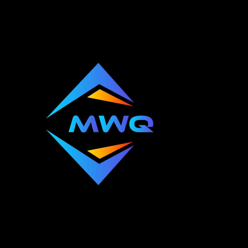 mwq diseño de logotipo de tecnología abstracta sobre fondo negro. concepto de logotipo de letra de iniciales creativas mwq. vector