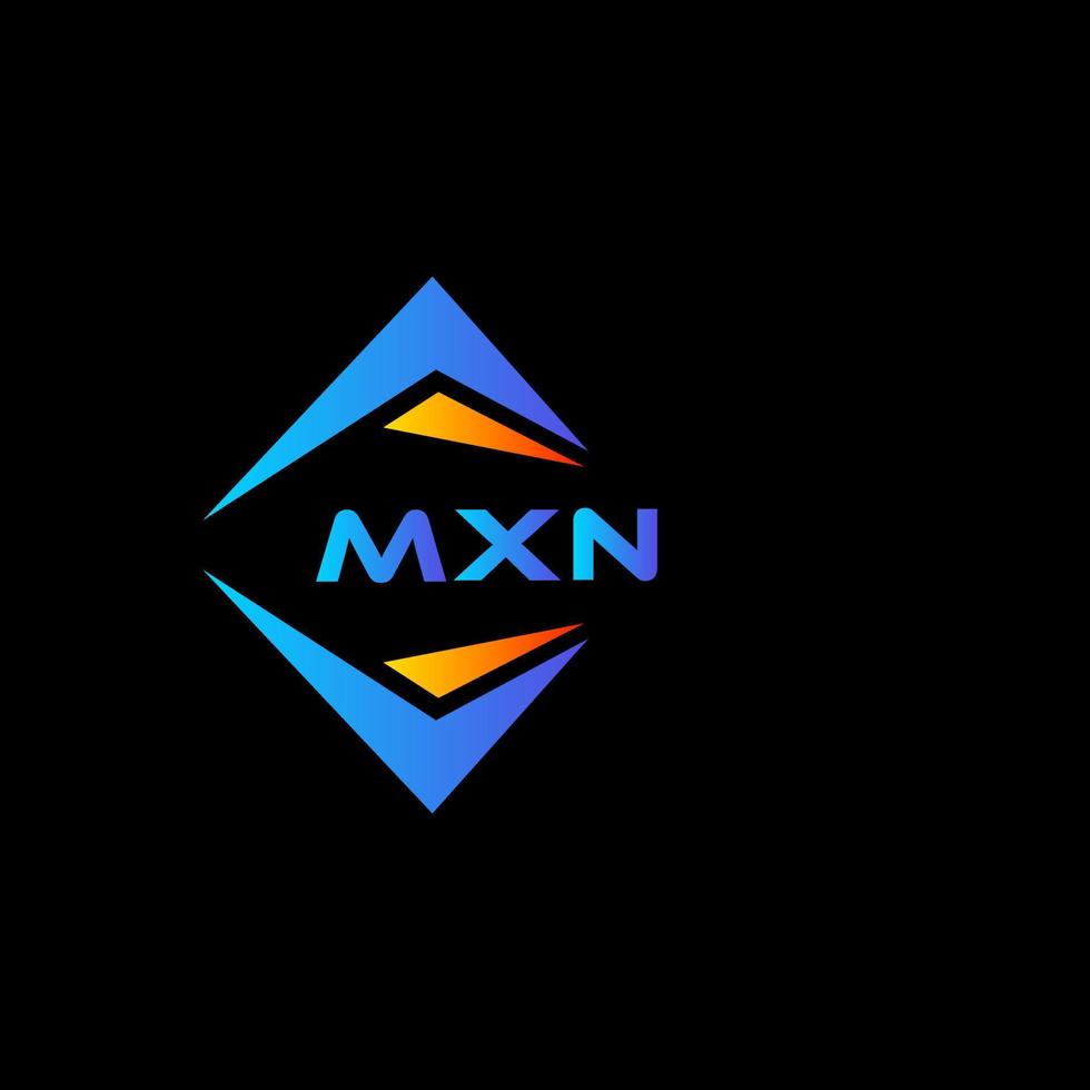 diseño de logotipo de tecnología abstracta mxn sobre fondo negro. concepto de logotipo de letra de iniciales creativas mxn. vector