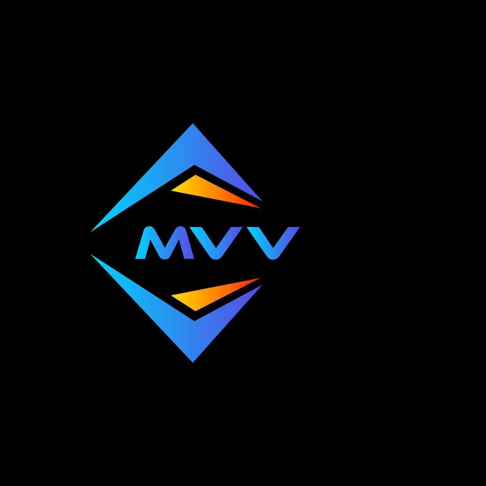 Diseño de logotipo de tecnología abstracta mvv sobre fondo negro. concepto de logotipo de letra de iniciales creativas mvv. vector