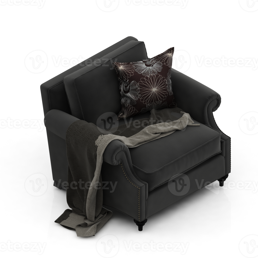 Isometric Armchair Isolated 3D render png