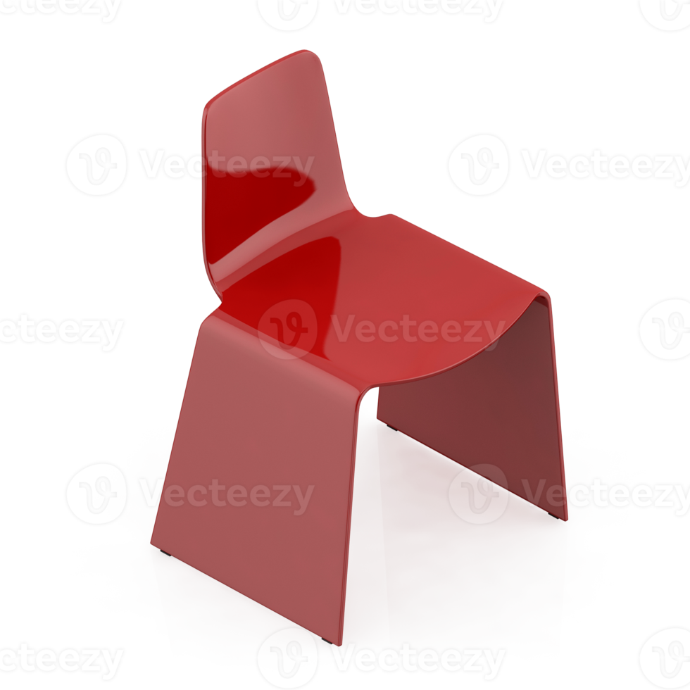 Isometric Chair 3D isolated rendering png