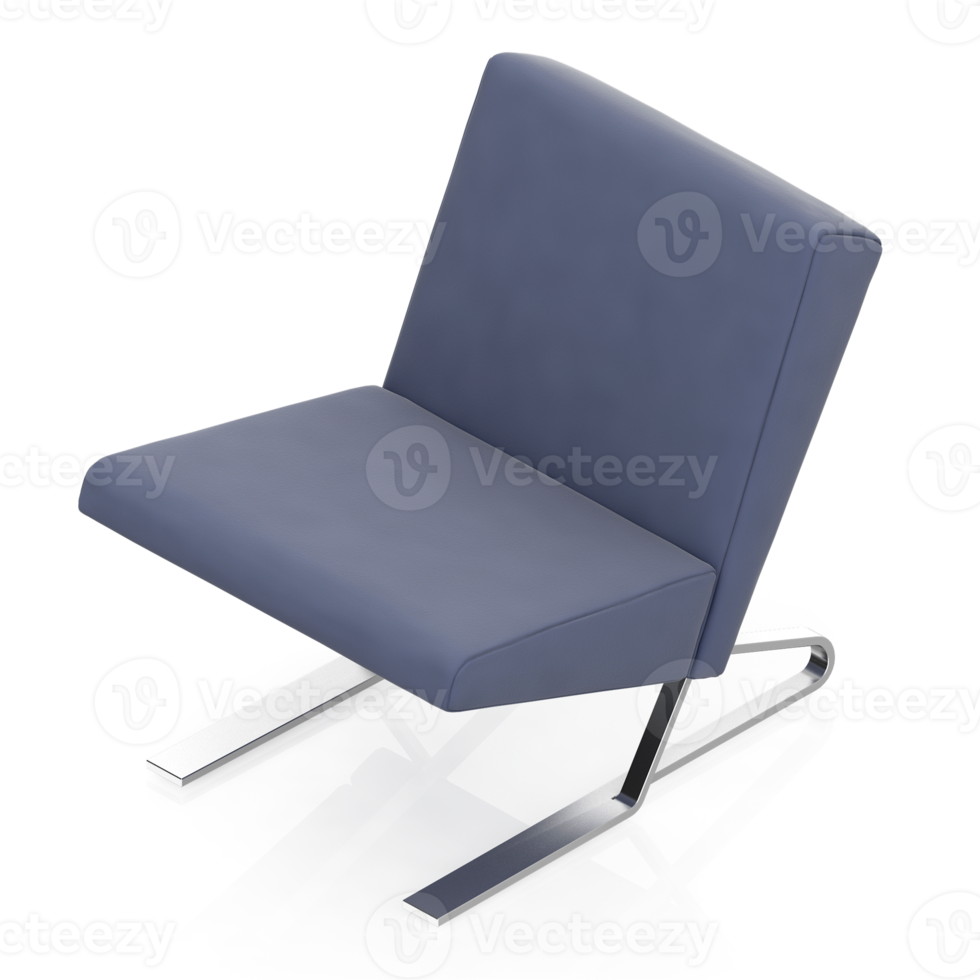 Isometric Chair 3D isolated rendering png