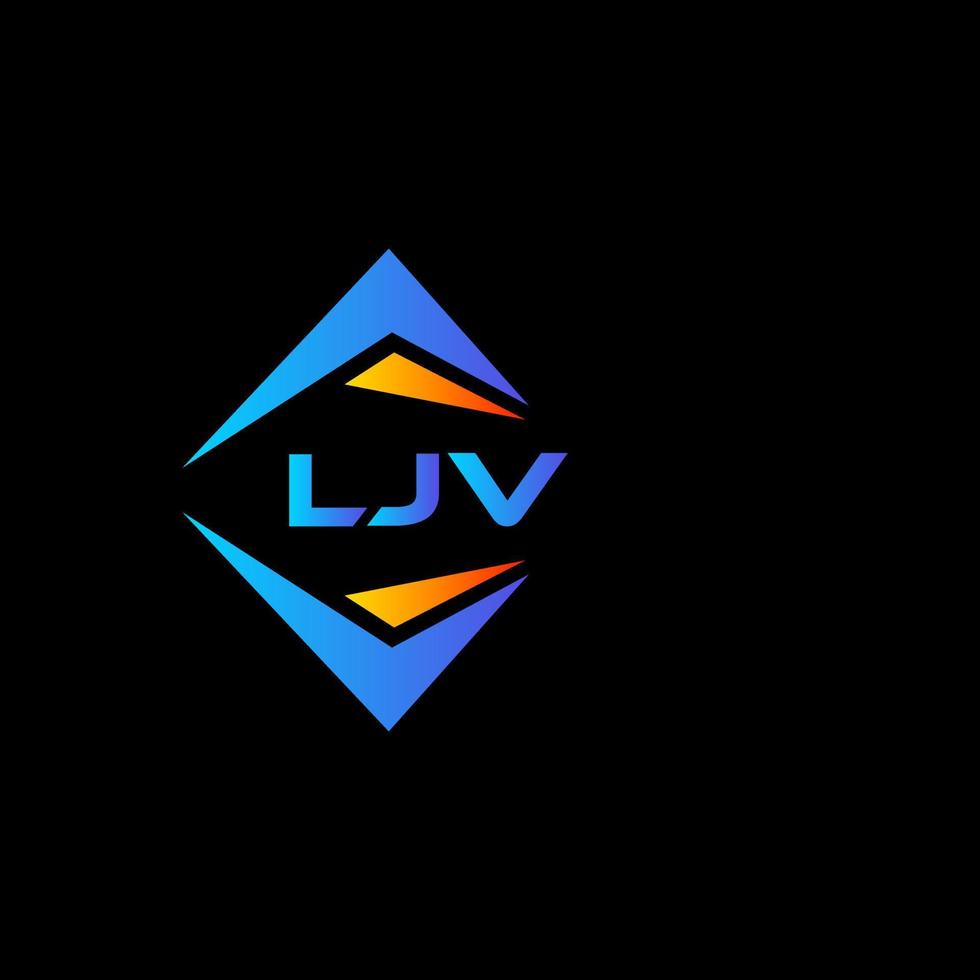 Diseño de logotipo de tecnología abstracta ljv sobre fondo negro. concepto de logotipo de letra de iniciales creativas ljv. vector