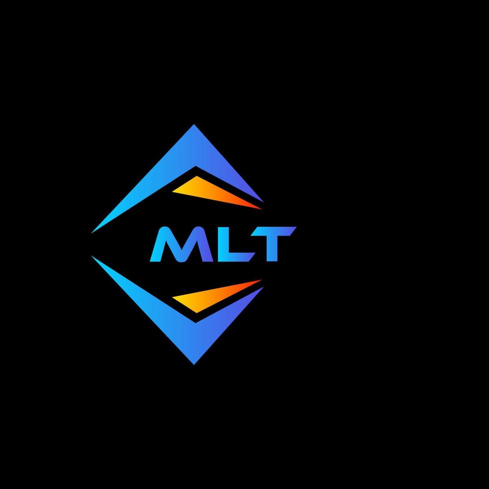 diseño de logotipo de tecnología abstracta mlt sobre fondo negro. concepto de logotipo de letra de iniciales creativas mlt. vector