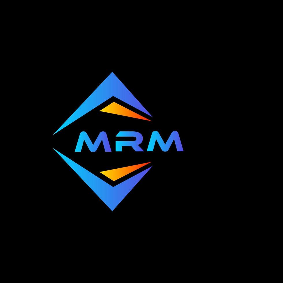 MRM abstract technology logo design on Black background. MRM creative initials letter logo concept. vector