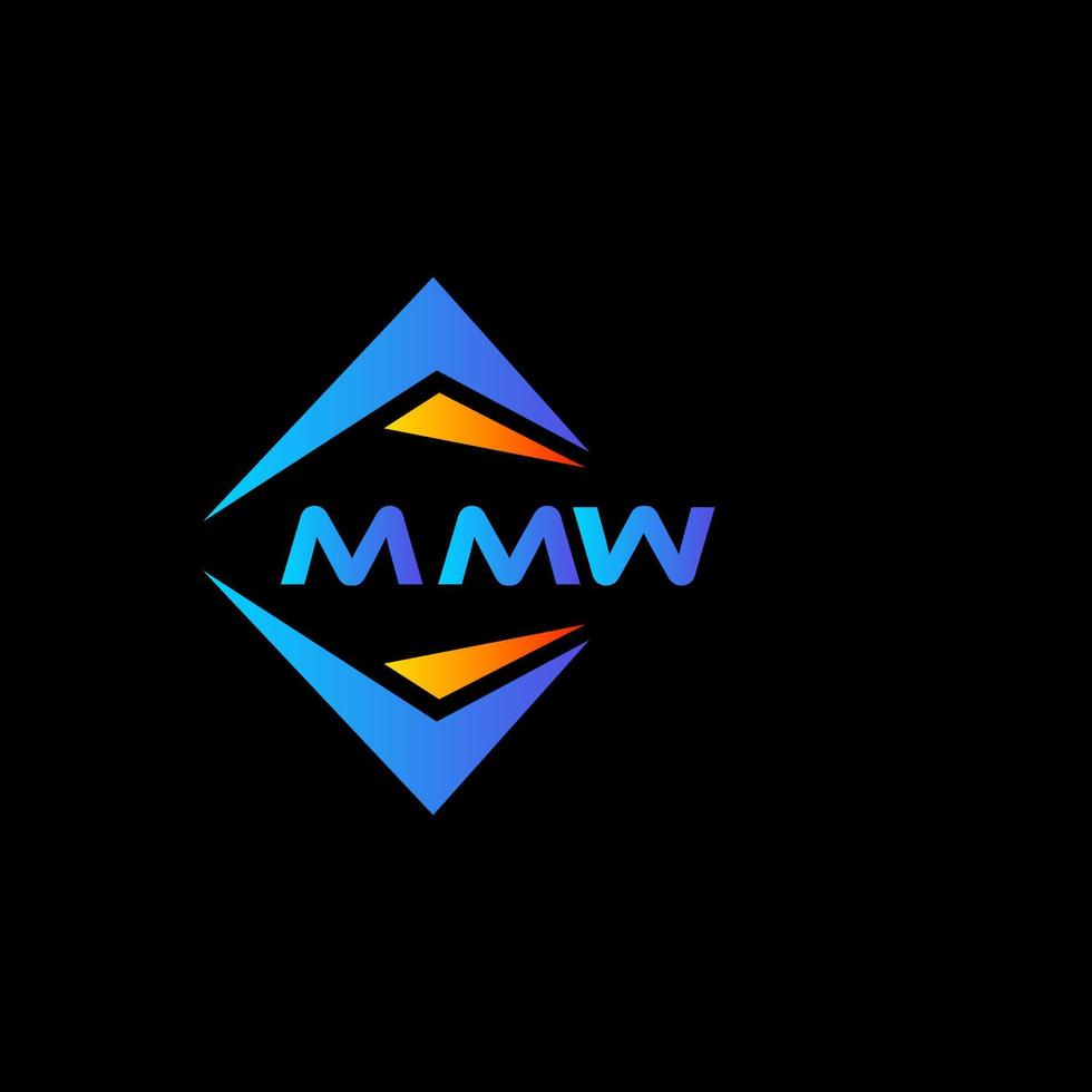 MMW abstract technology logo design on Black background. MMW creative initials letter logo concept. vector