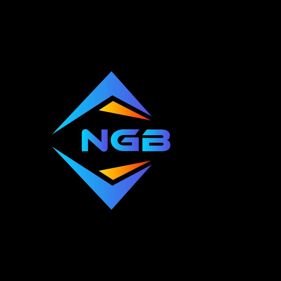 NGB abstract technology logo design on Black background. NGB creative initials letter logo concept. vector