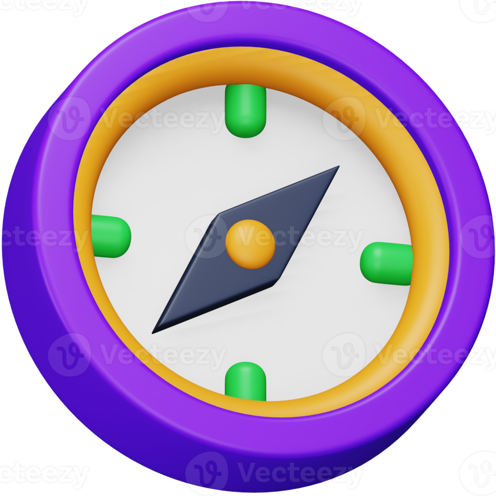 Compass 3d rendering isometric icon. png
