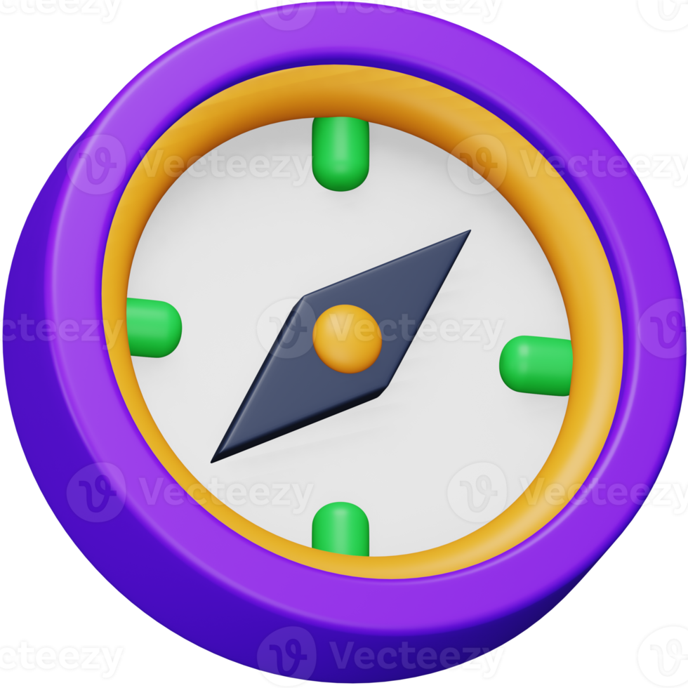 kompas 3d renderen isometrische icoon. png