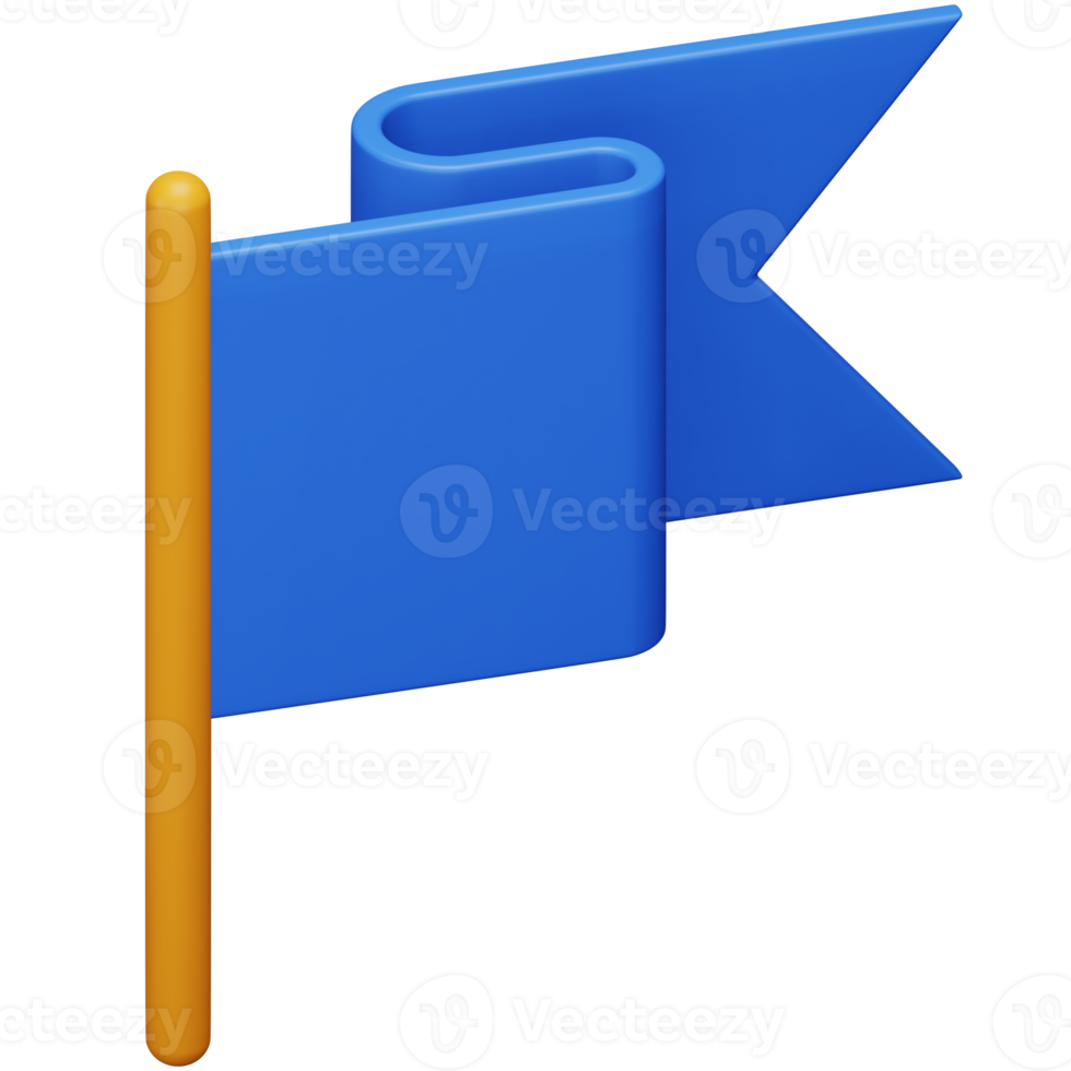 Flag location 3d rendering isometric icon. png
