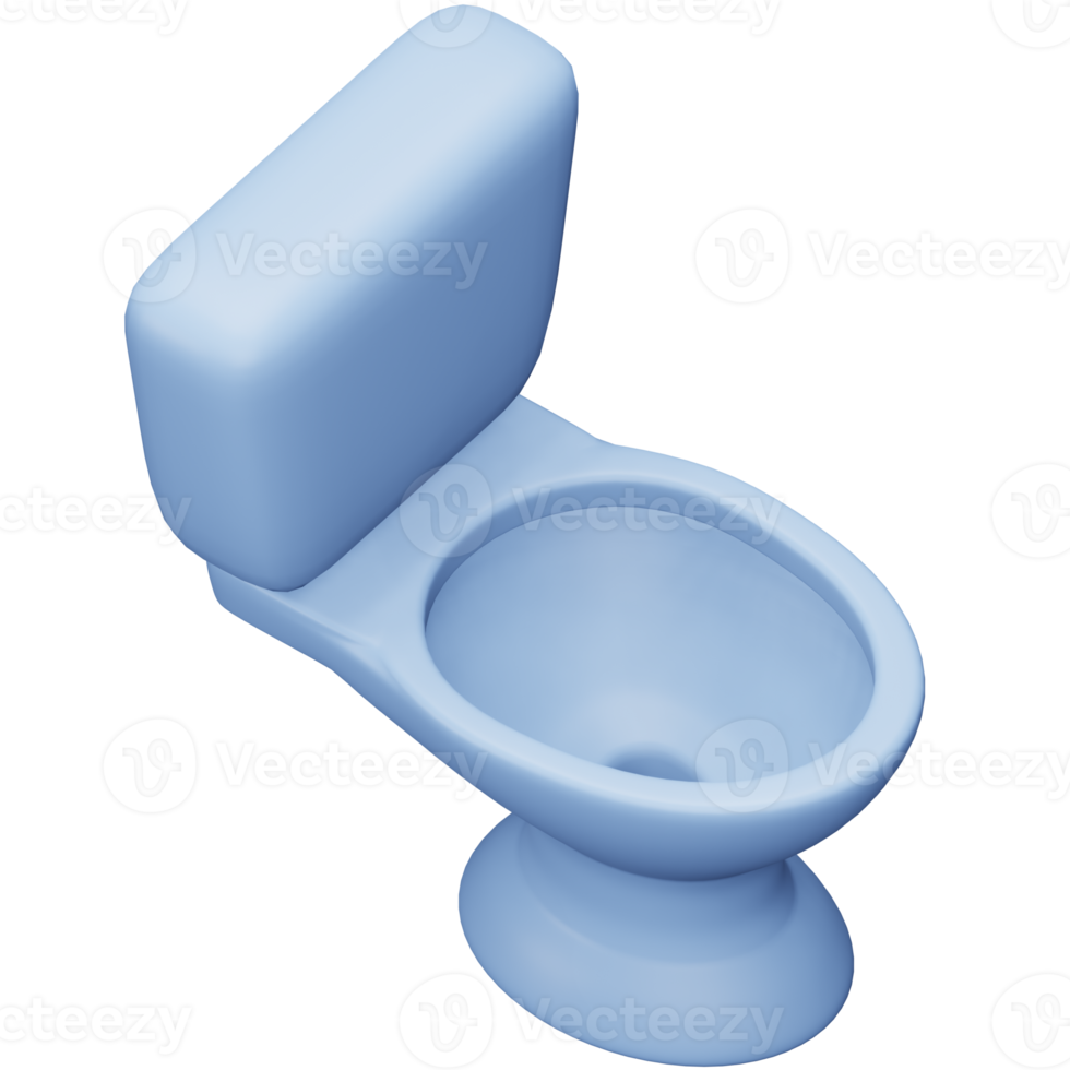 Toilet 3d rendering isometric icon. png