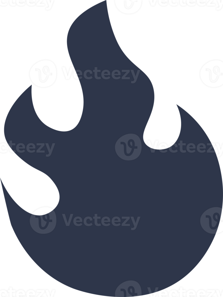 Fire icon in grey colors. Flame signs illustration. png