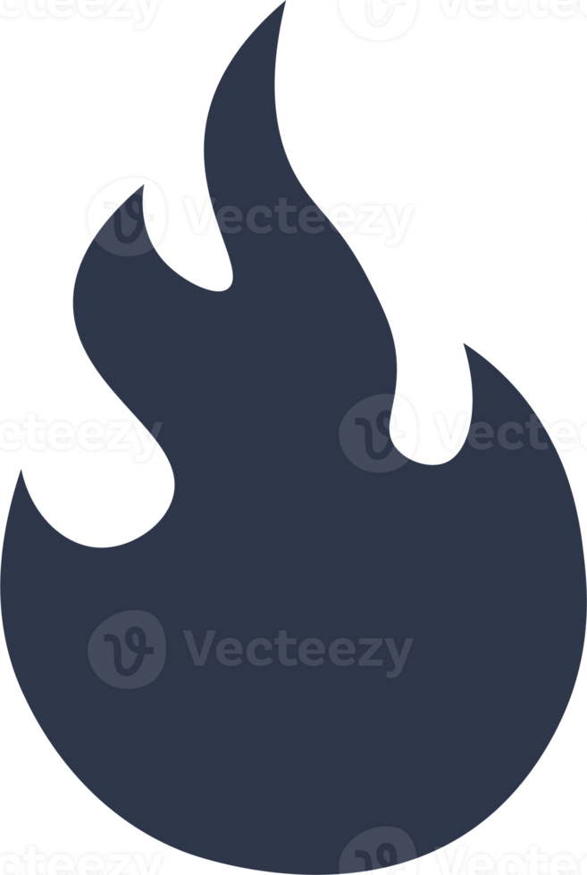 Fire icon in grey colors. Flame signs illustration. png