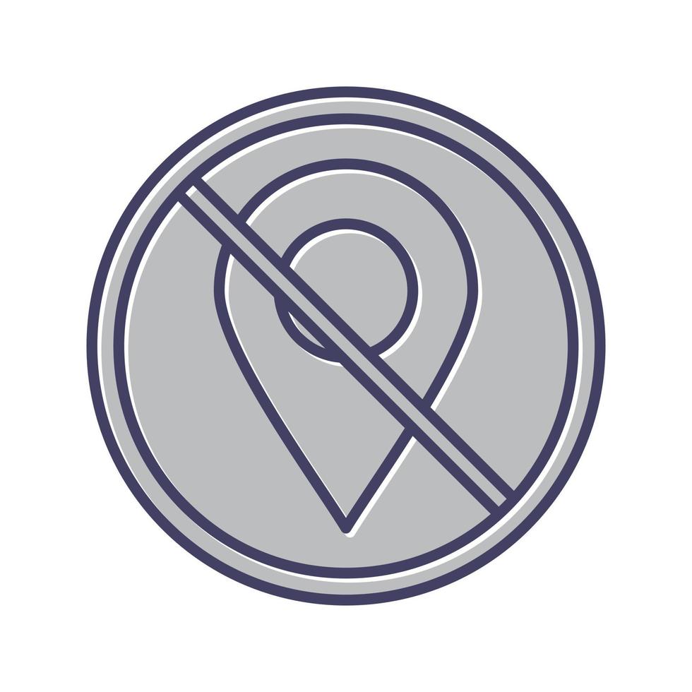 No Gps Vector Icon