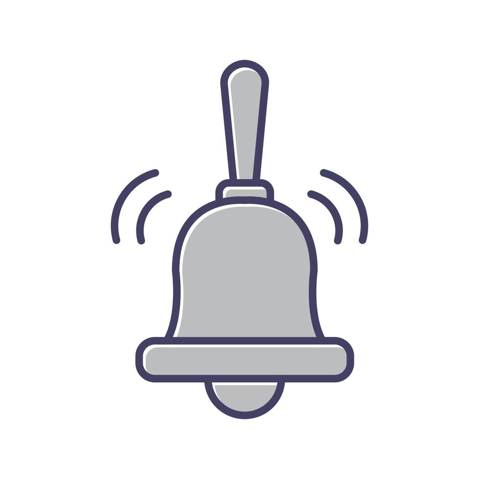 icono de vector de campana de anillo