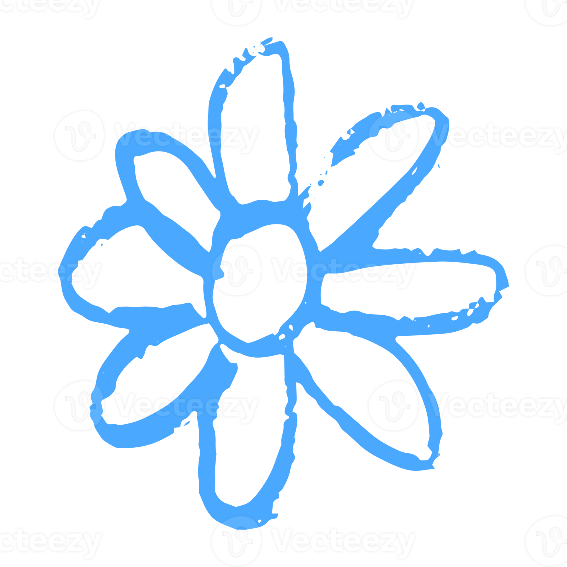 Free Flower Illustration Icon In Blue Marker Style For Design Element Flower Illustration Icon In Blue Marker Style For Design Element Png
