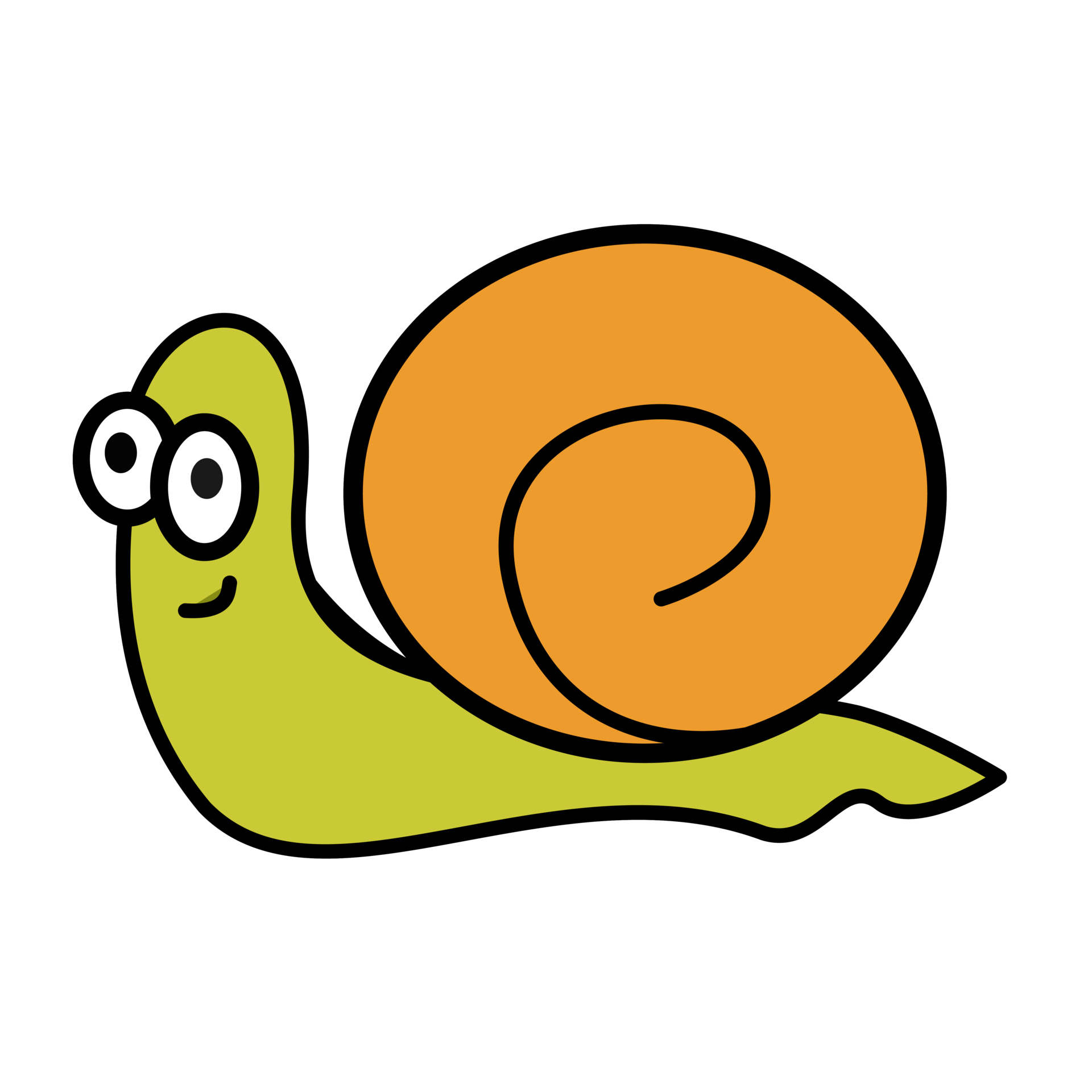 illustration simple d'escargot mignon pour le dessin d'enfants 14012118 PNG