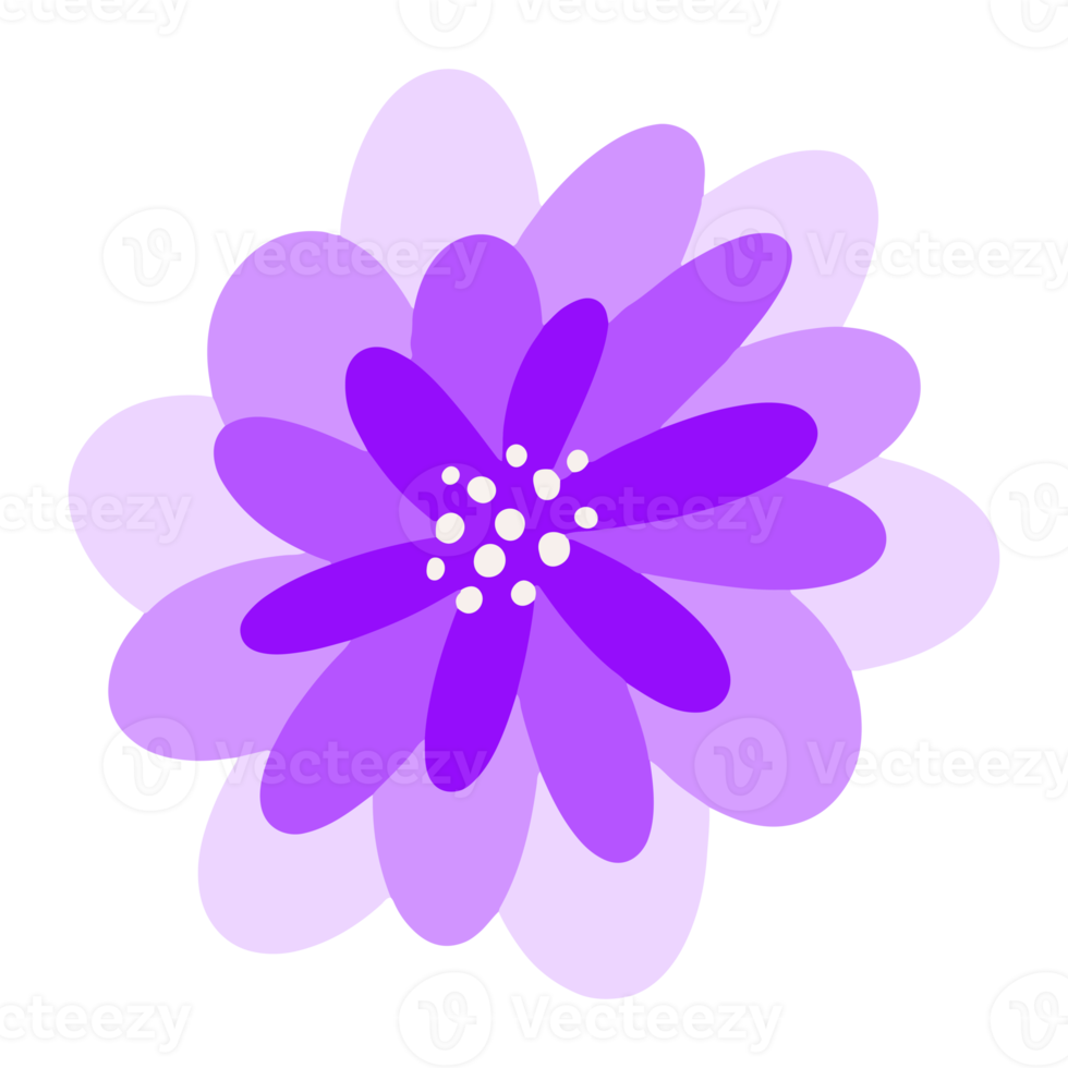 Beautiful flower illustration for design element png