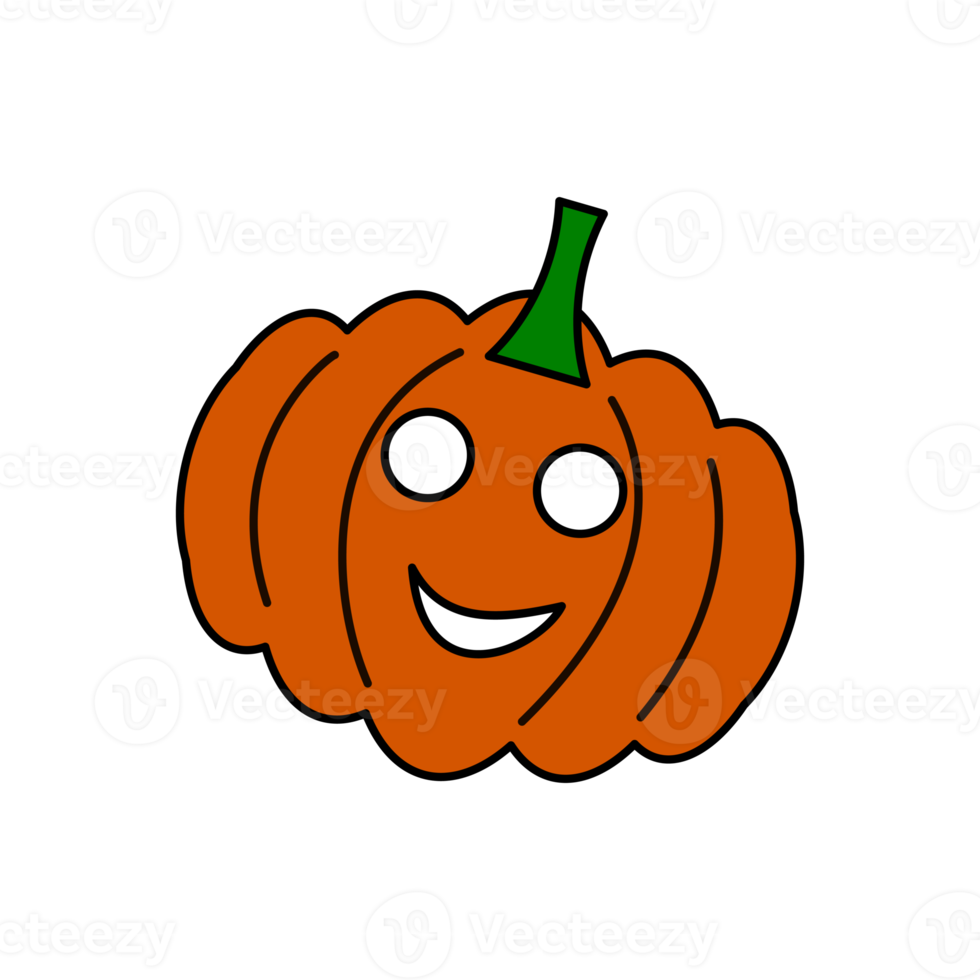 illustration mignonne de citrouille pour la conception d'ornement de fête d'halloween png