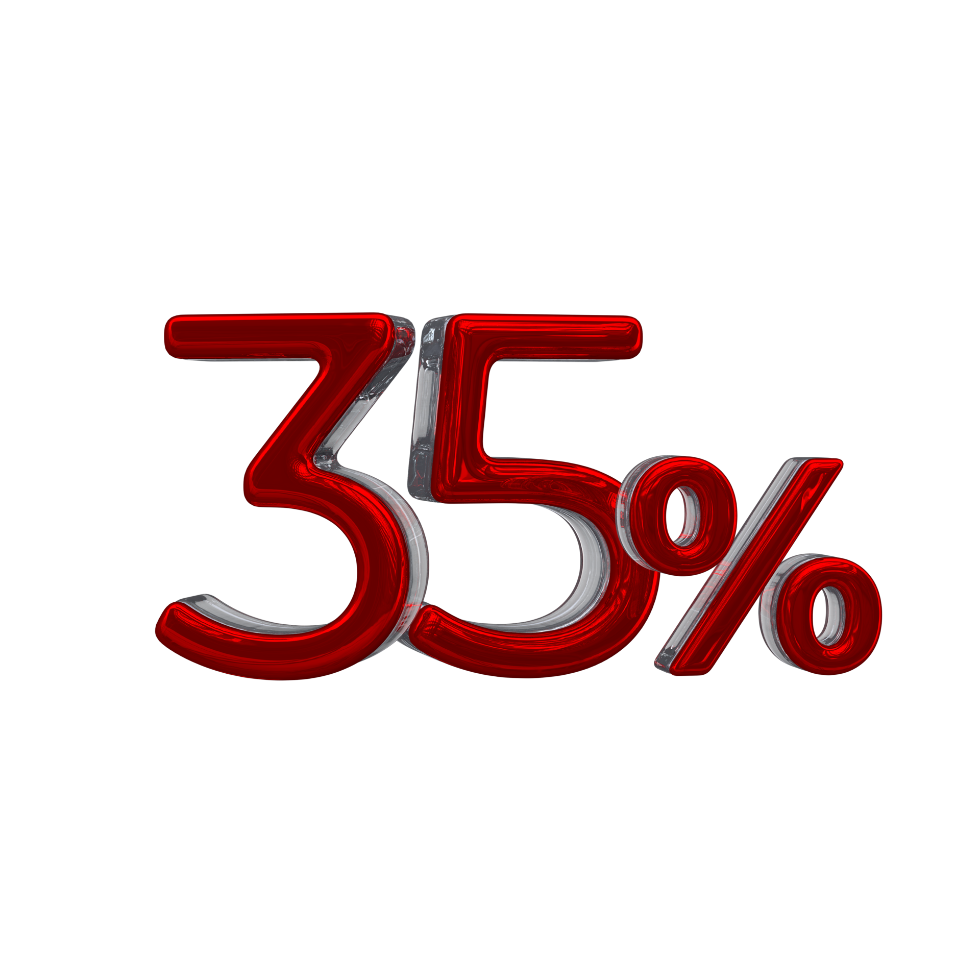 35 Percent 3D Number With Red Color 14012228 PNG 35-percent-3d-number-with-red-color-14012228-png