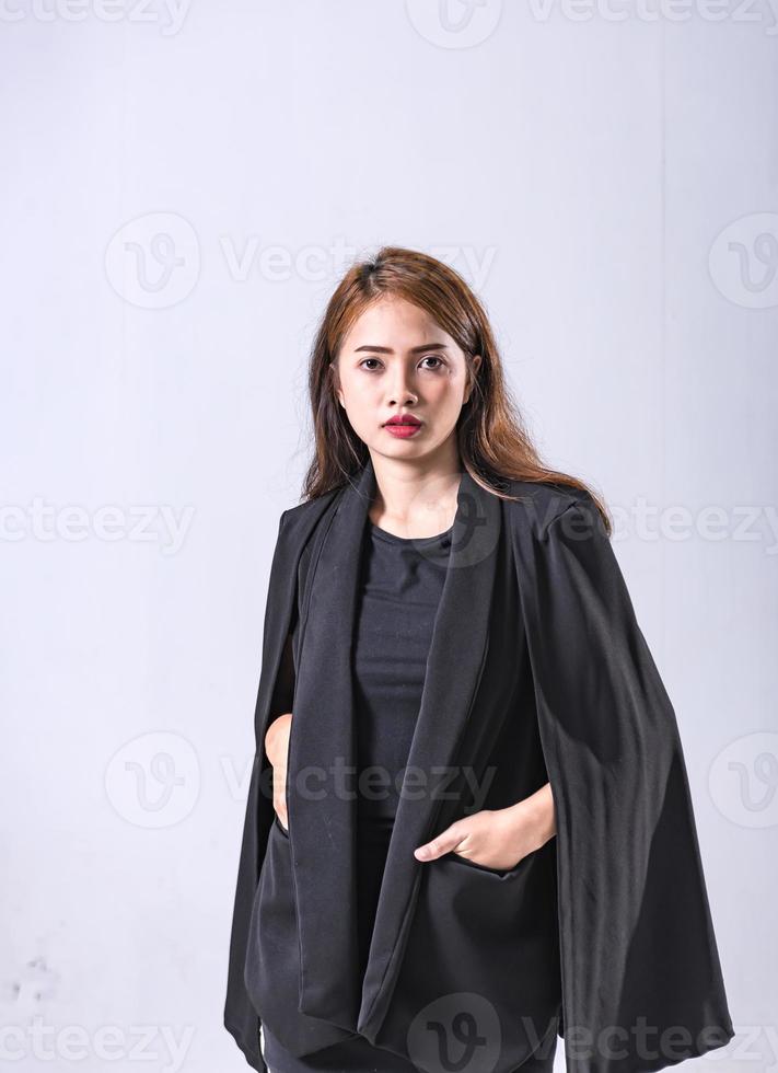 Office lady in black southeast asian people 14012415 stock photo at
