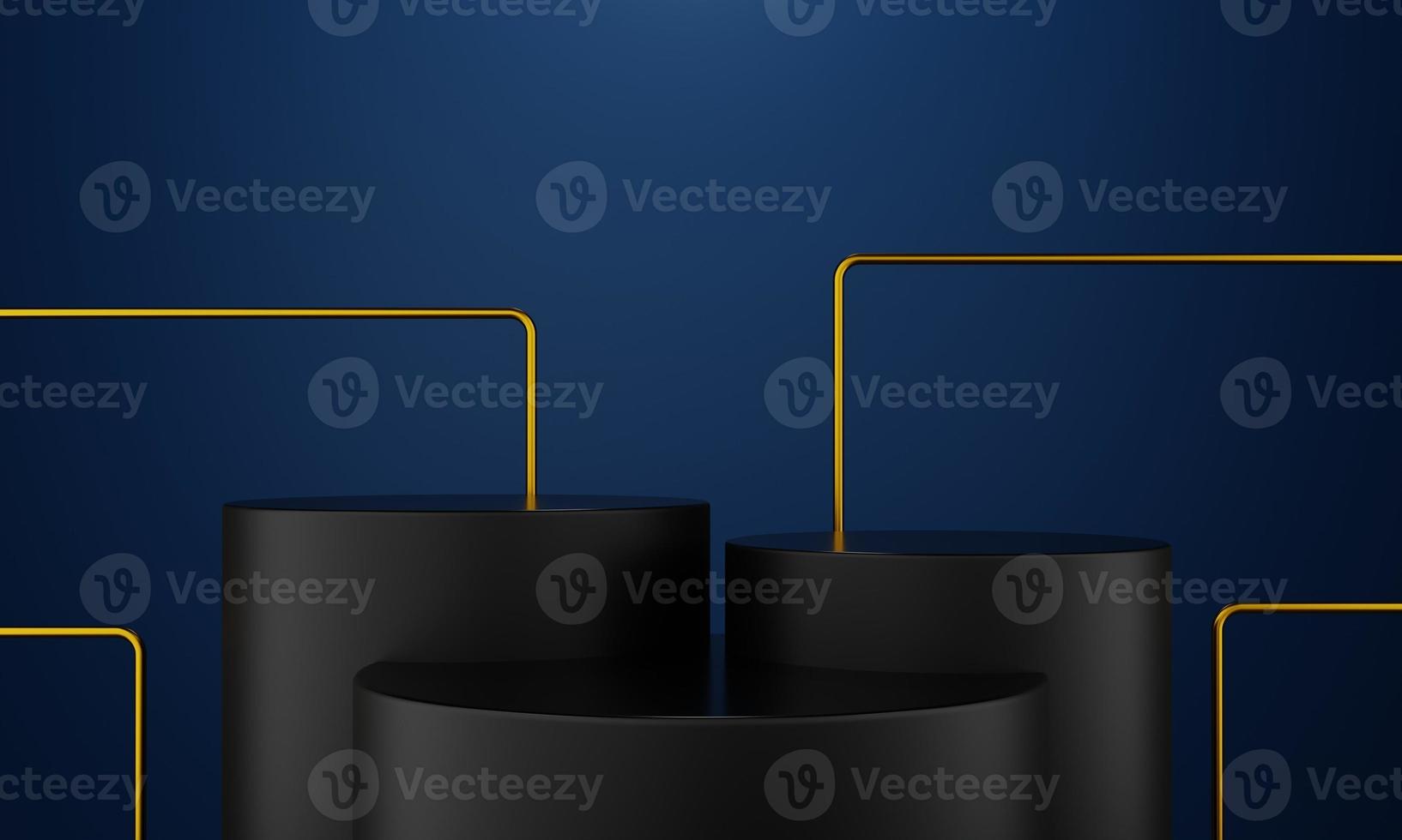 fondo elegante para exhibición de productos con escenario de podio en representación 3d foto