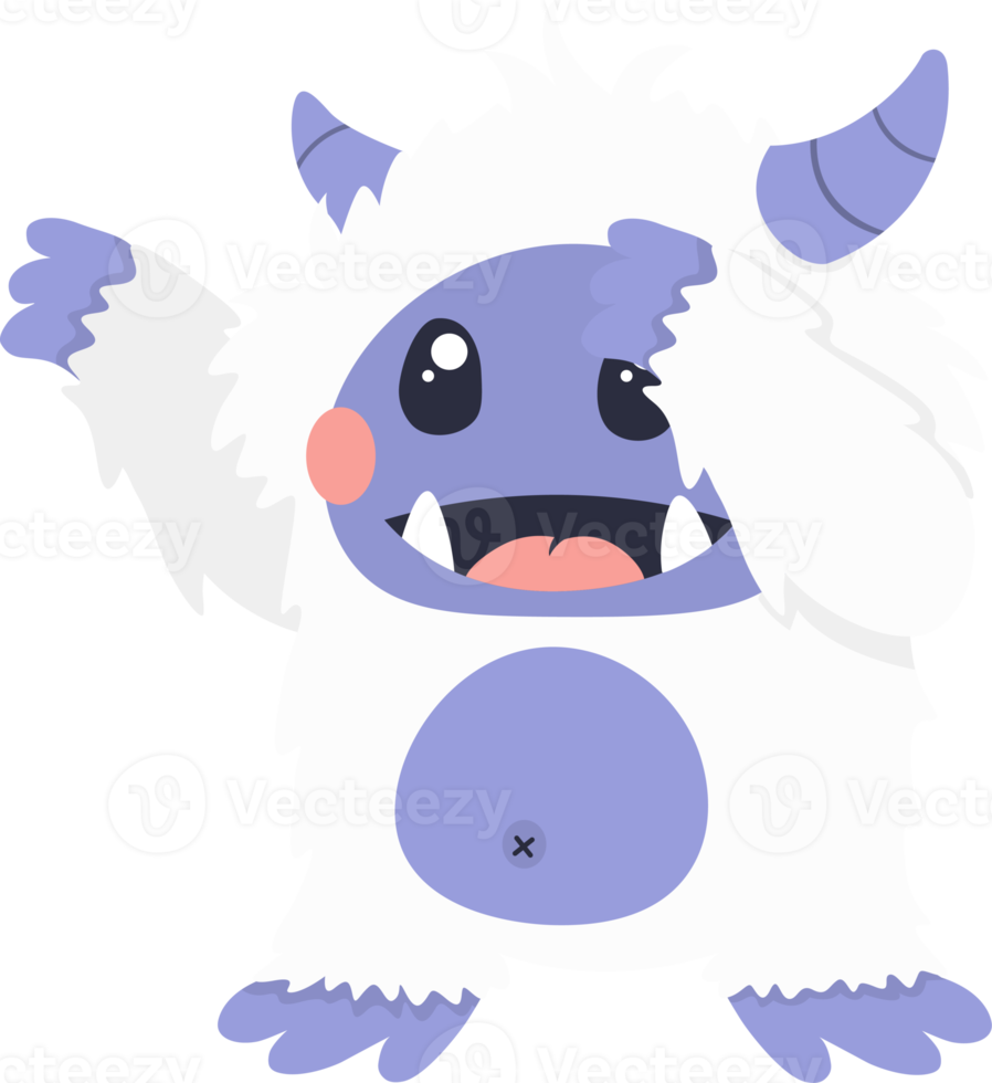 yeti winter knuffels PNG illustratie