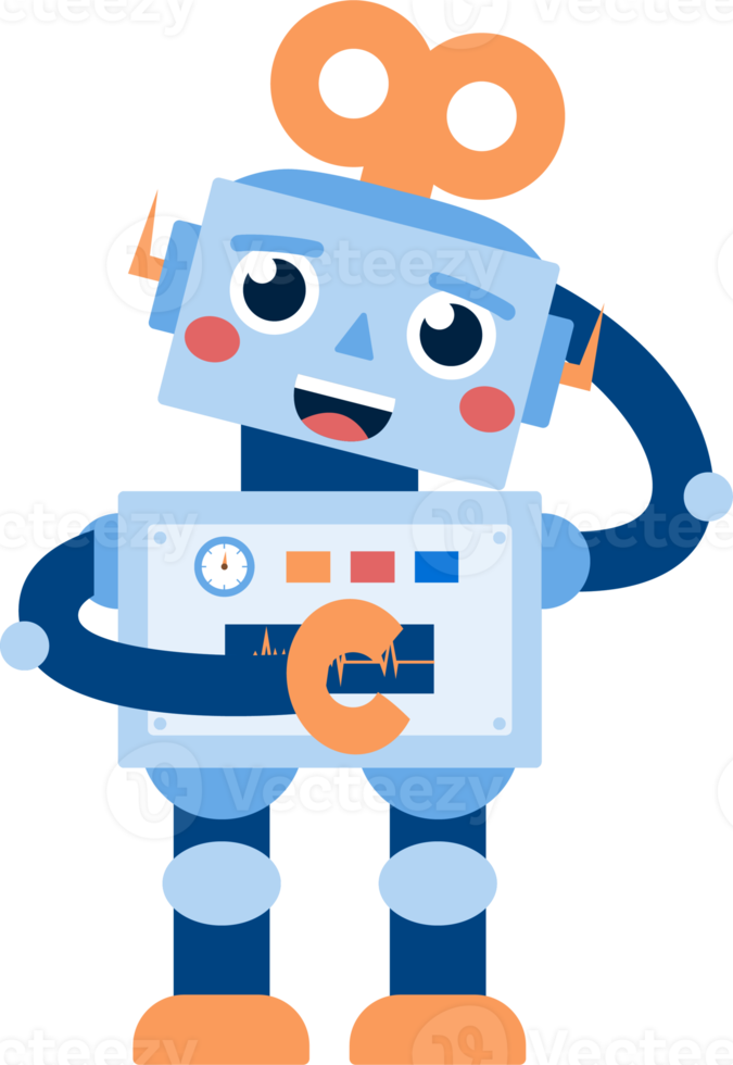 Kids Toy Robot Shy PNG Illustration