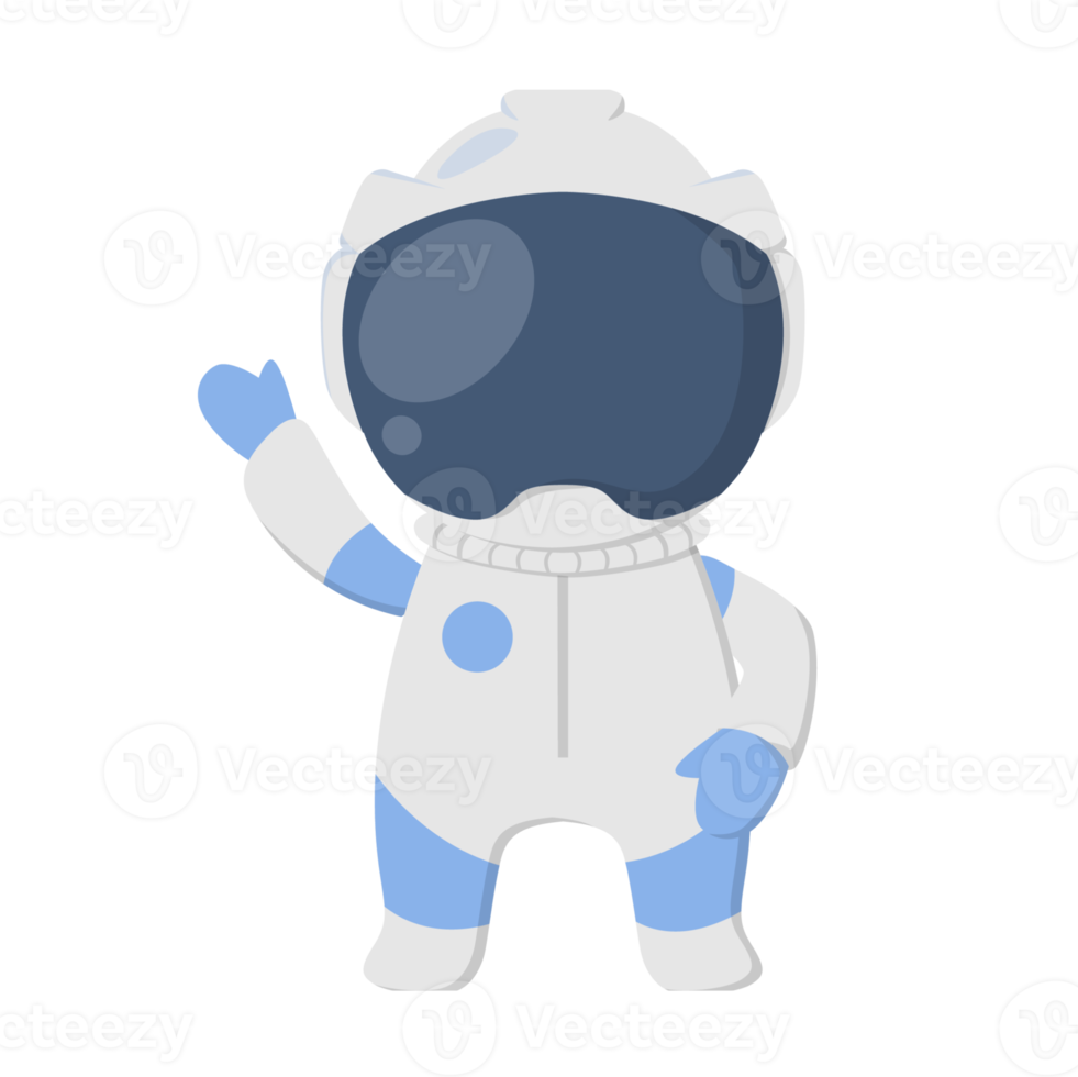 Astronaut Greetings PNG Illustration