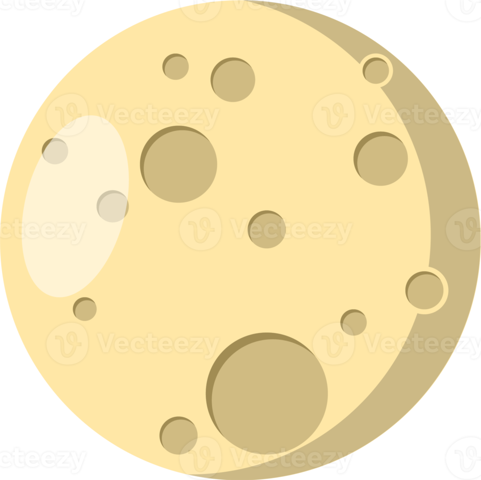 Full Moon Space PNG Illustration