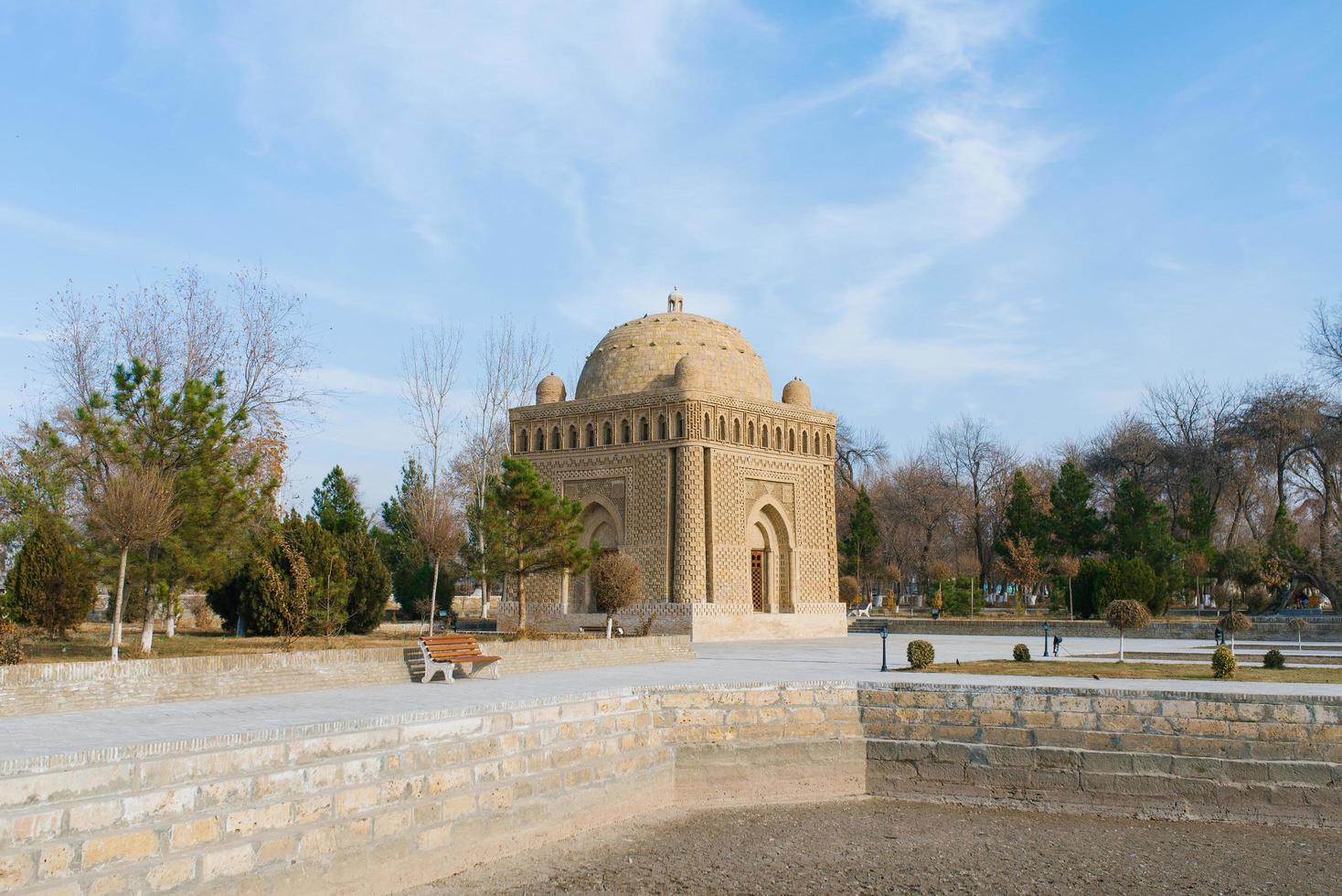 Bukhara, Uzbekistan. December 2021. Mausoleum of the Samanids on a sunny day in winter photo